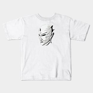 Monochrome face Kids T-Shirt